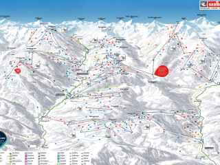 23 Catered chalet Alpensport Saalbach Skimap 1